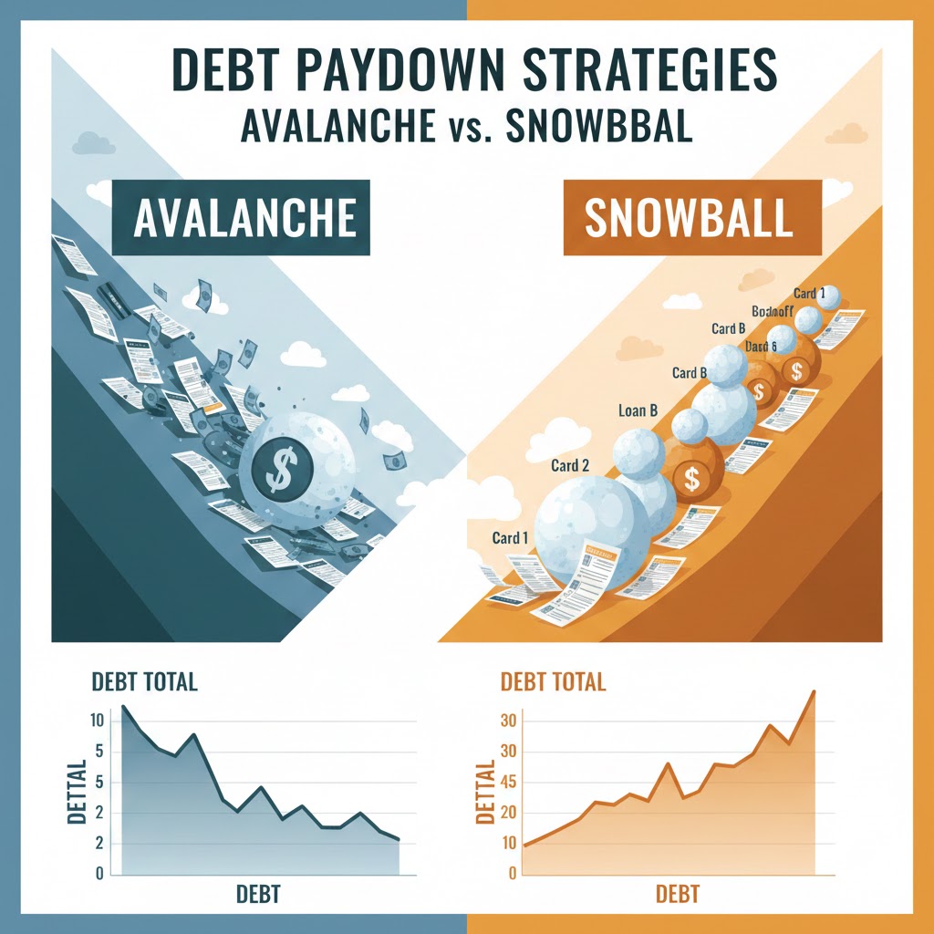 Debt Paydown Strategies, Avalanche vs Snowball vs Hybrid