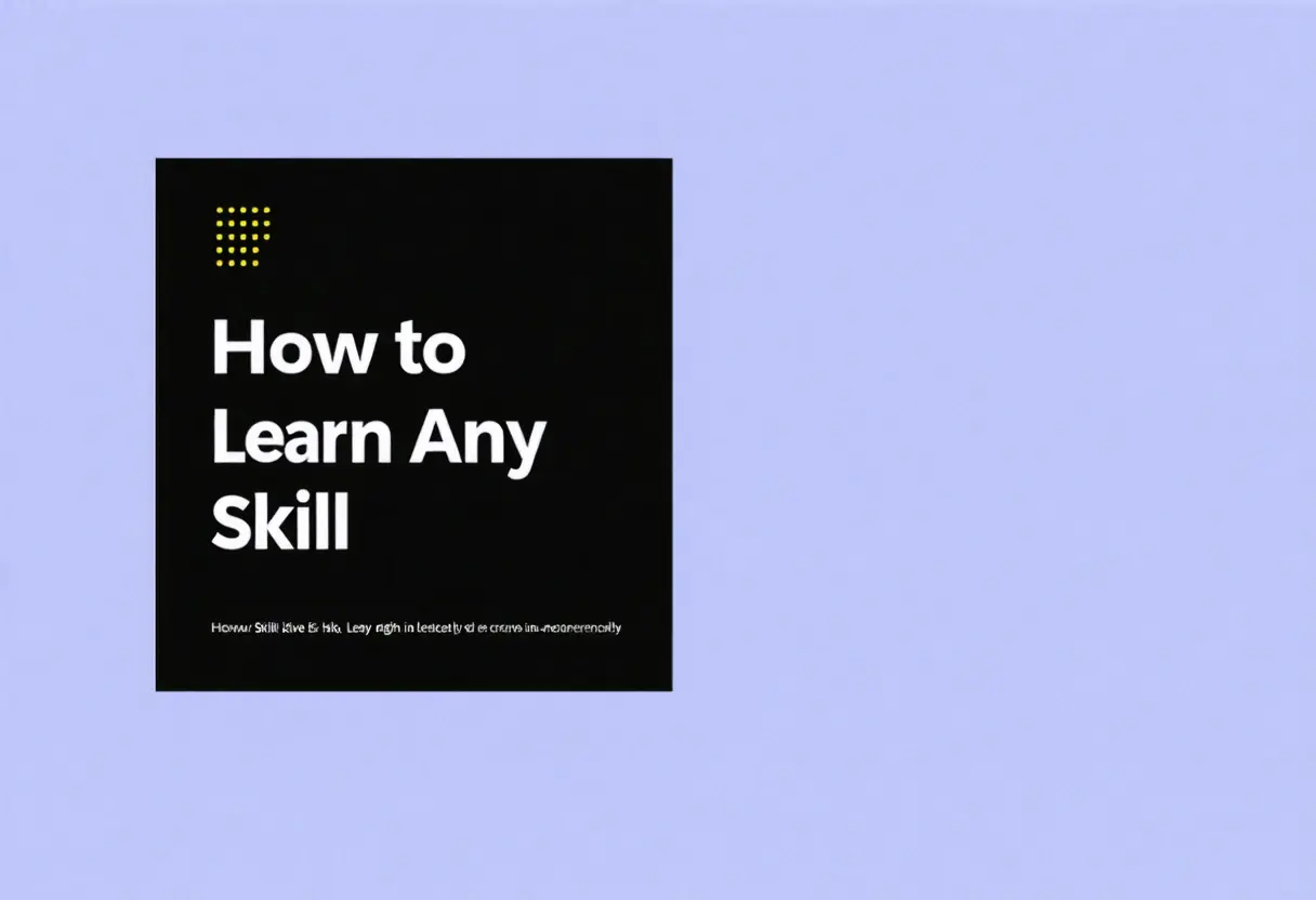 How to Learn Any Skill